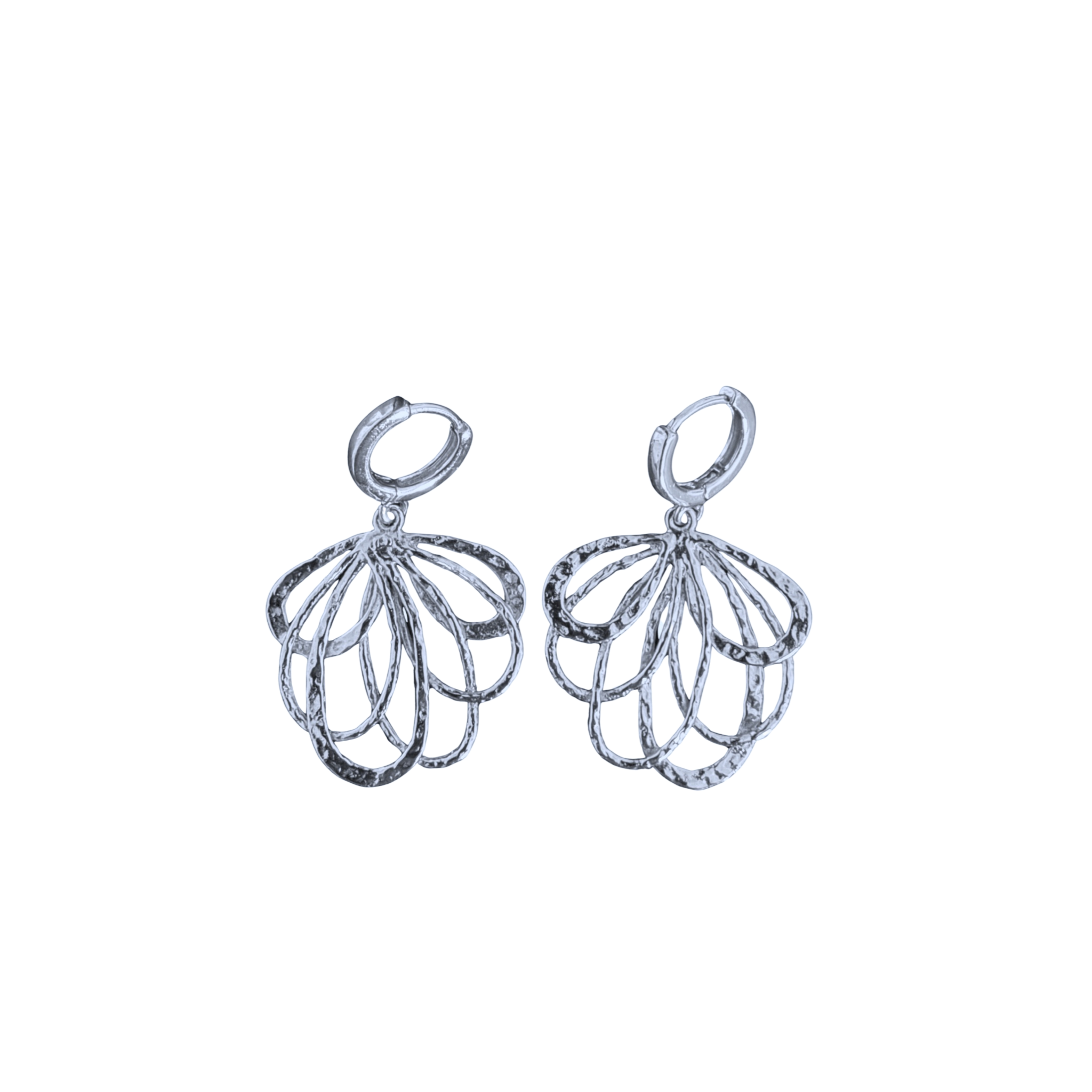 Textured Petal Drop Earrings