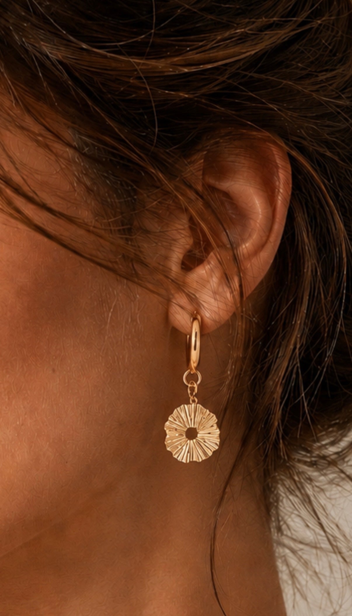 Textured Sunburst Earrings