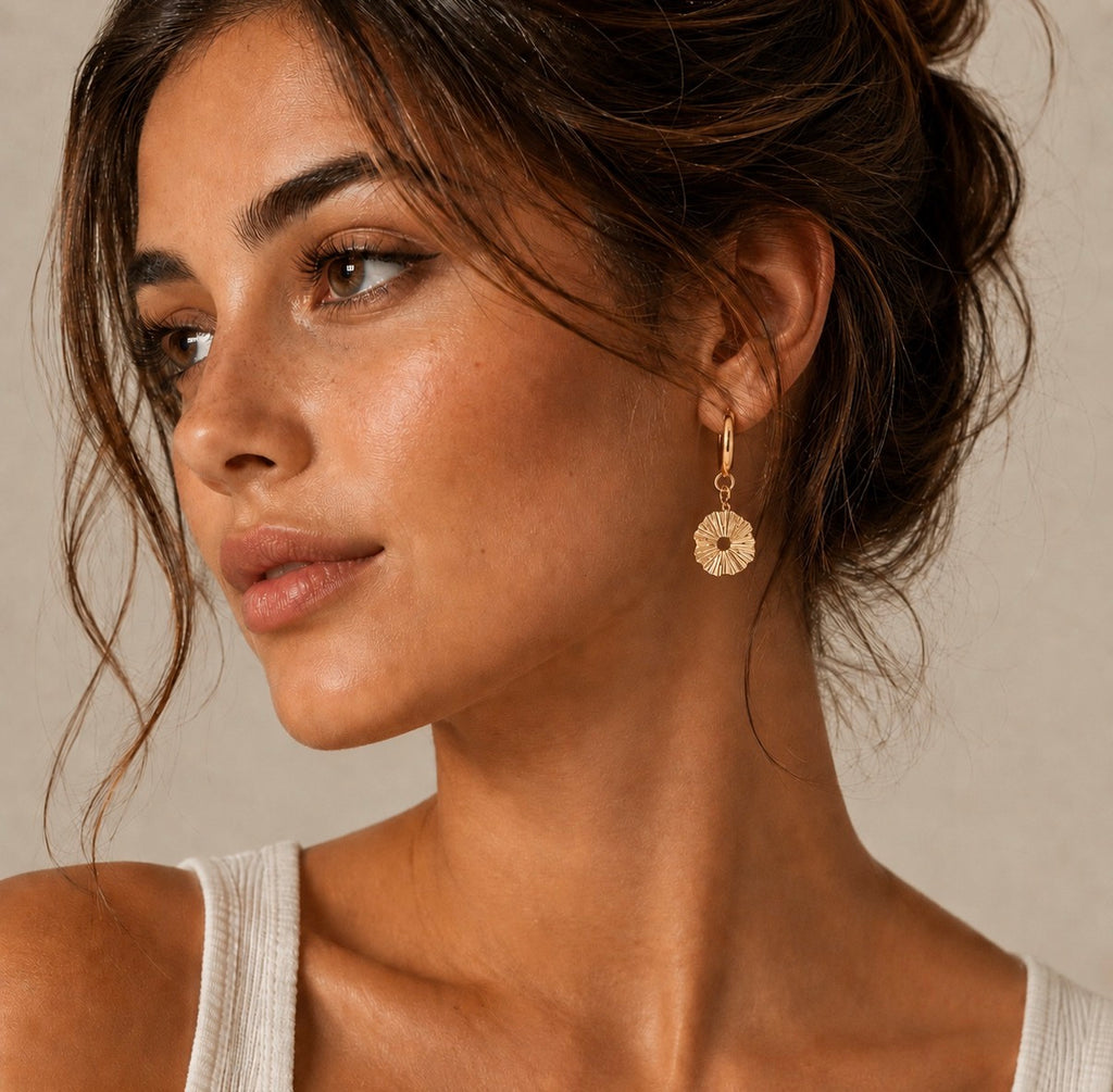Textured Sunburst Earrings